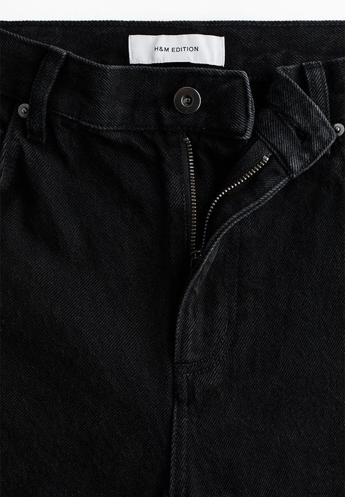 H&M - Crochet look-detail jeans - black