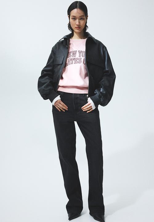 H&M - Motif-detail sweatshirt - light pink/pilates