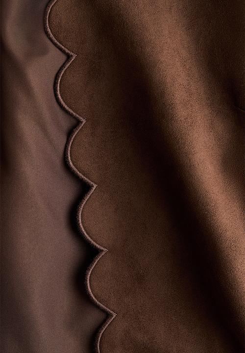 H&M - Scalloped-edge jacket - dark brown