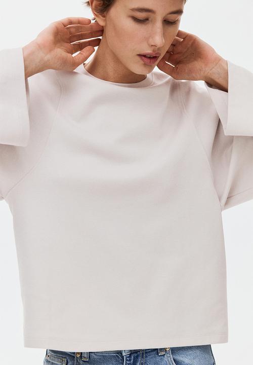 H&M - Oversized interlock top - light greige