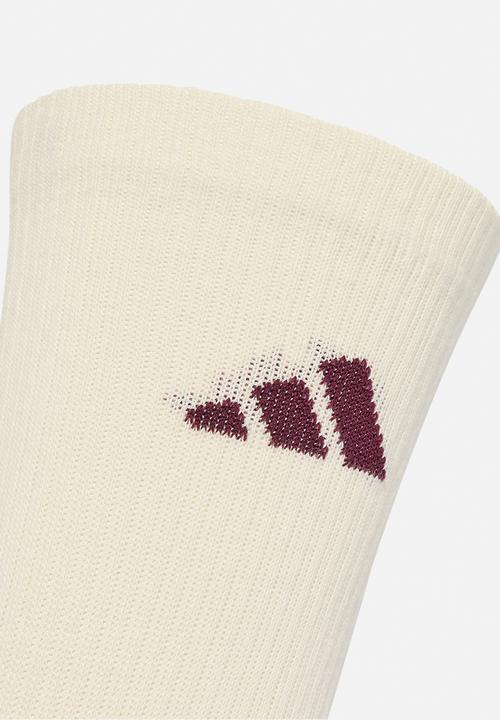 adidas Performance - Cushioned Sportswear Crew Socks 3pk - Maroon/ivory/magic mauve/white