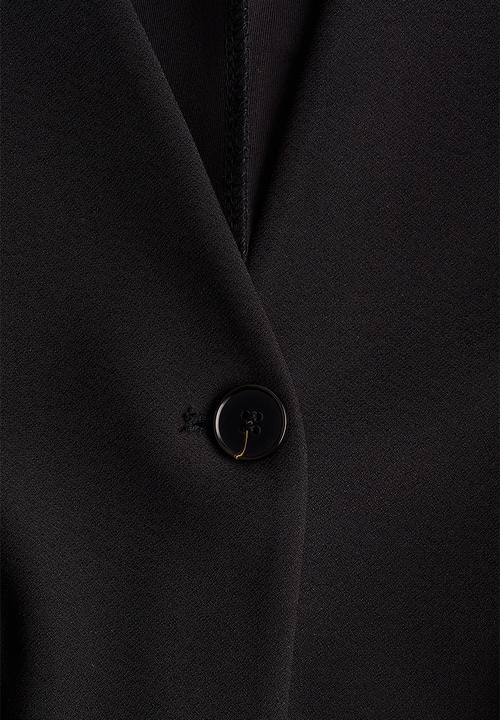 H&M - Collarless jersey blazer - black