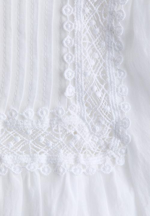 H&M - Pintucked blouse - white