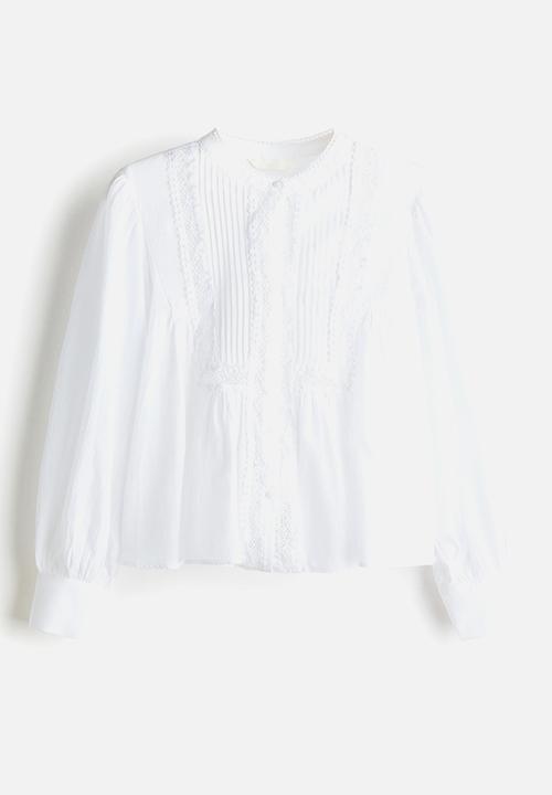 H&M - Pintucked blouse - white