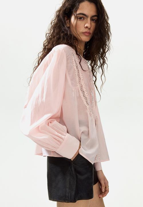 H&M - Pintucked blouse - light pink
