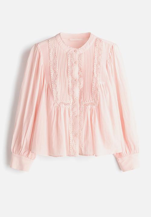 H&M - Pintucked blouse - light pink
