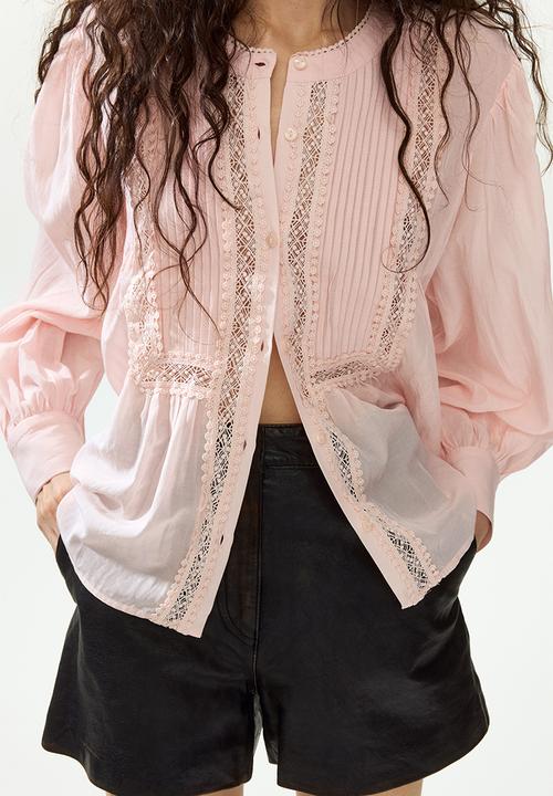 H&M - Pintucked blouse - light pink