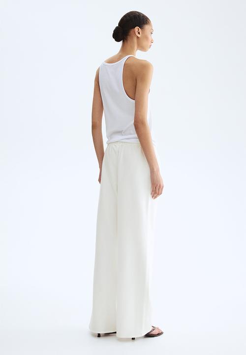 H&M - Denim drawstring trousers - white