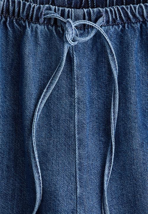 H&M - Denim drawstring trousers - denim blue