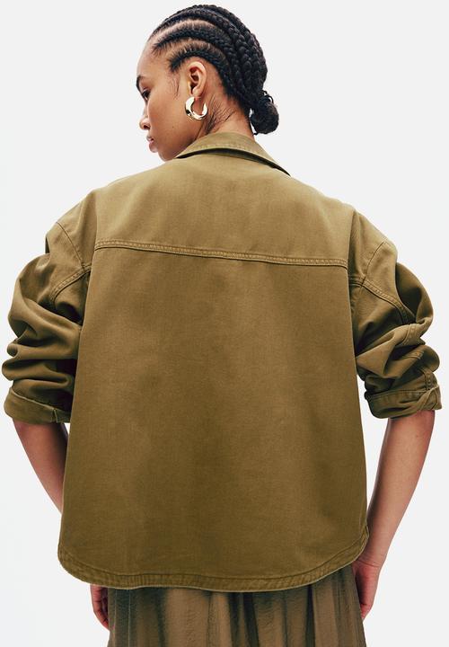 H&M - Twill shacket - dark khaki green