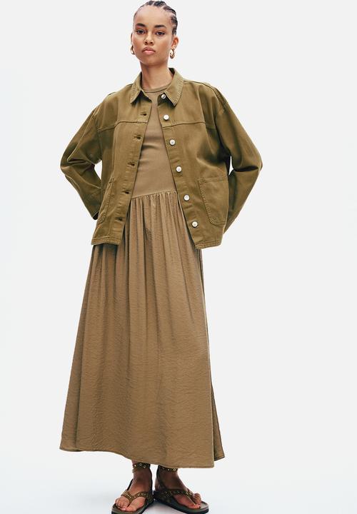 H&M - Twill shacket - dark khaki green
