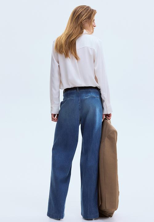 H&M - Straight high jeans - denim blue