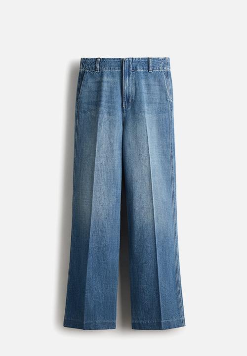 H&M - Straight high jeans - denim blue