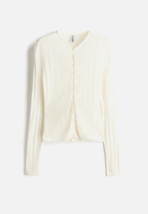 H&M - Pointelle-knit cardigan - white