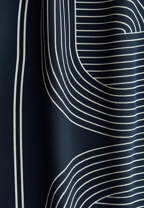 H&M - Pull-on trousers - dark blue/patterned