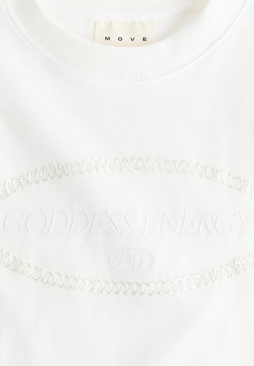 H&M - Oversized fit printed sports T-shirt - white