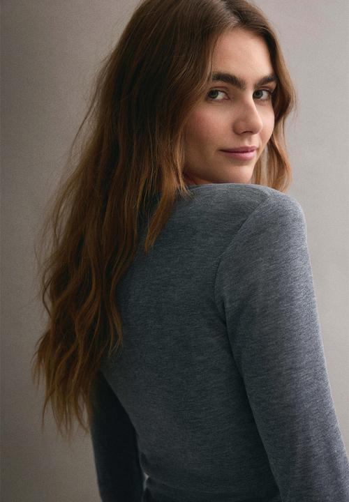 H&M - Sheer cardigan - dark grey marl