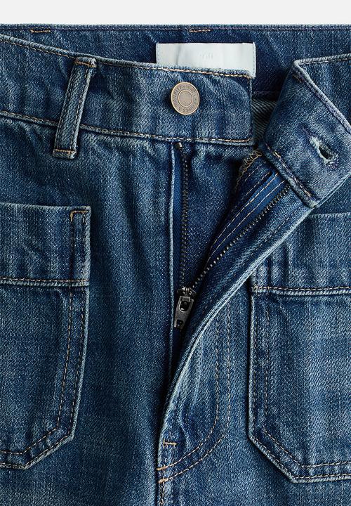 H&M - Straight high waist jeans - denim blue