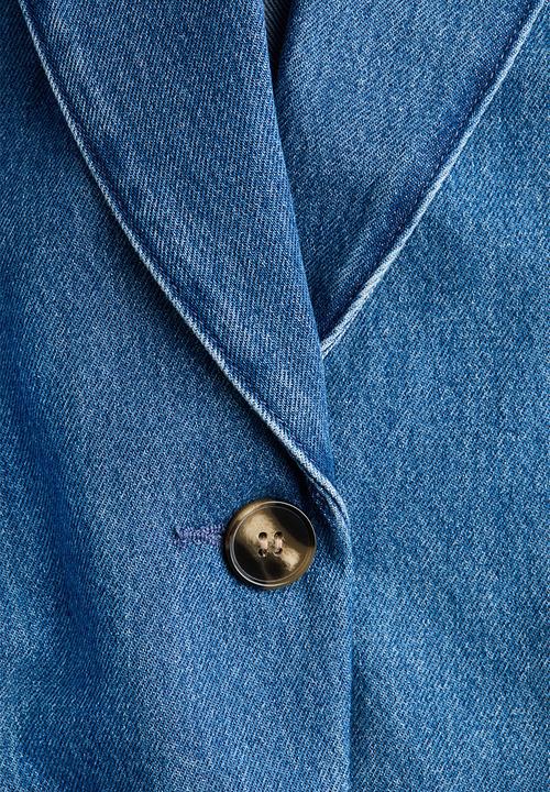 H&M - Single-breasted denim blazer - denim blue