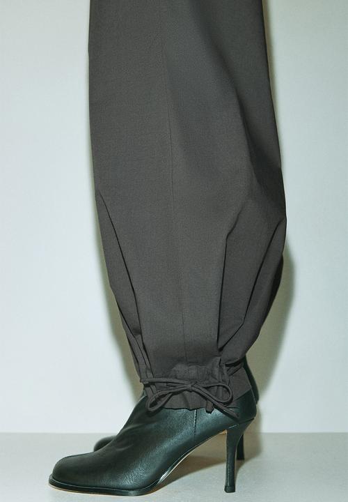 H&M - Balloon-leg poplin trousers - dark grey