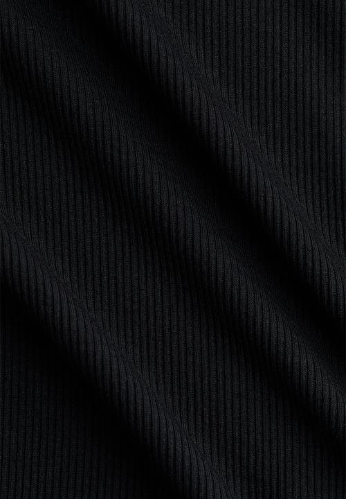 H&M - Lace-trimmed viscose T-shirt - black