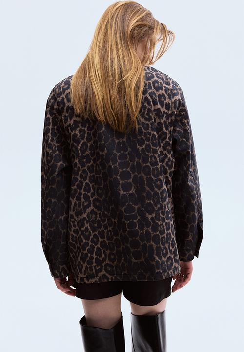 H&M - Twill jacket - brown/leopard print