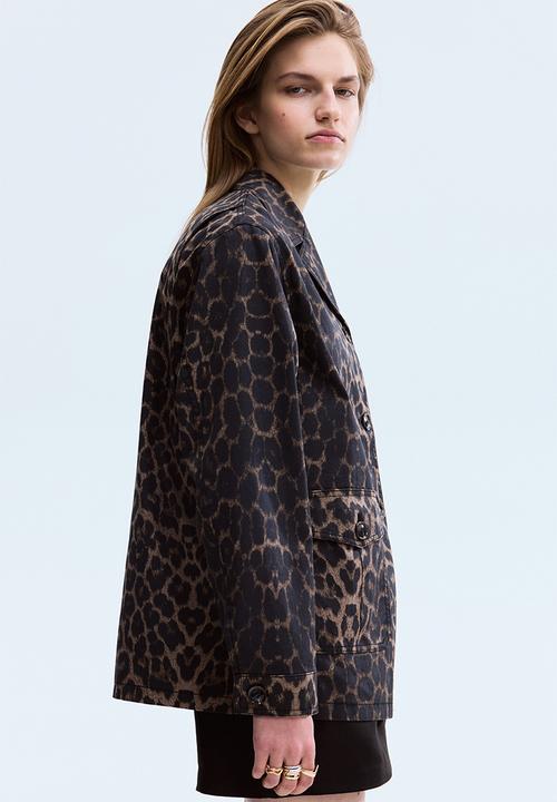 H&M - Twill jacket - brown/leopard print