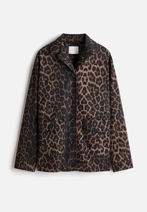 H&M - Twill jacket - brown/leopard print