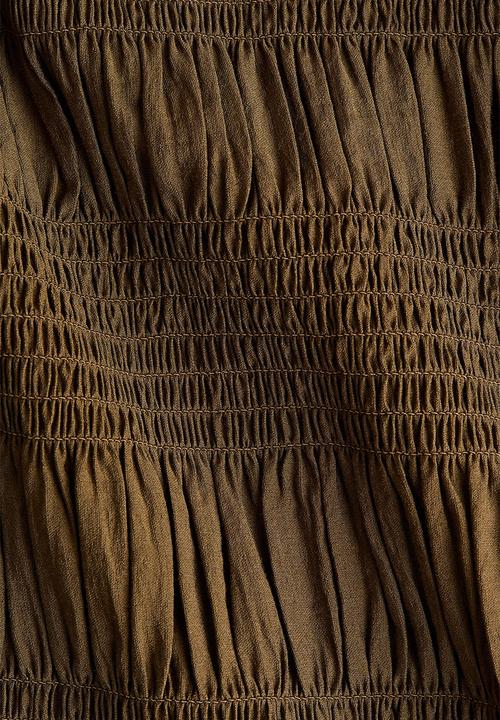 H&M - Smocked dress - dark khaki green