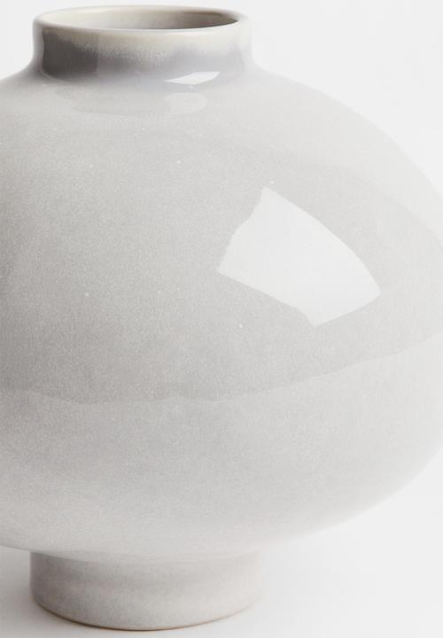 H&M - Large stoneware vase - light dusty blue