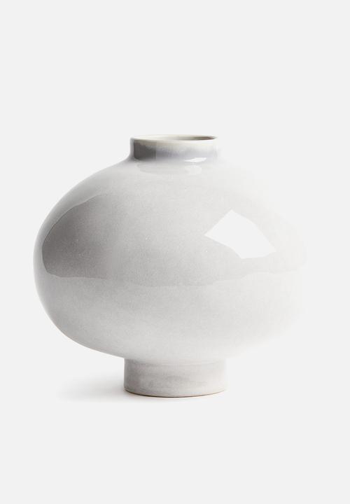 H&M - Large stoneware vase - light dusty blue