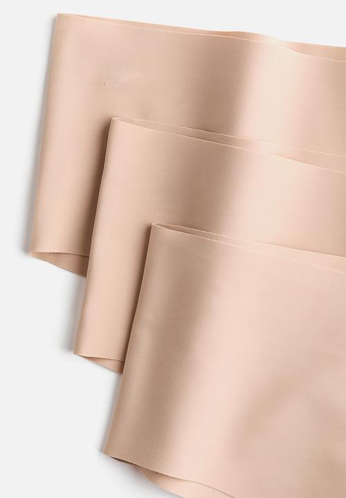 H&M - 3-pack invisible hipster briefs with lycra? - light beige