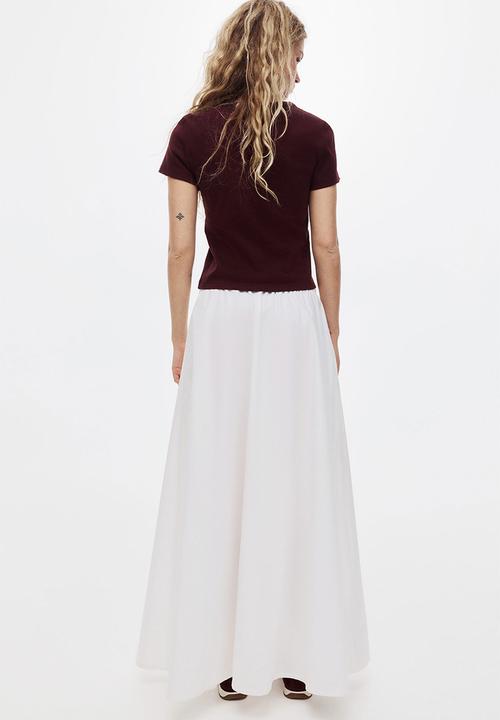 H&M - Print-motif t-shirt - burgundy/paris