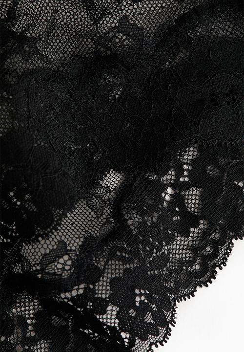 H&M - 2-pack lace hipster briefs - black