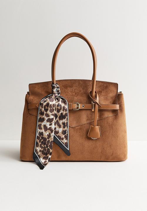 New Look - Bridget Sdt Belted Tote - Brown
