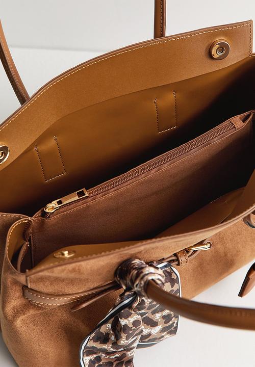 New Look - Bridget Sdt Belted Tote - Brown