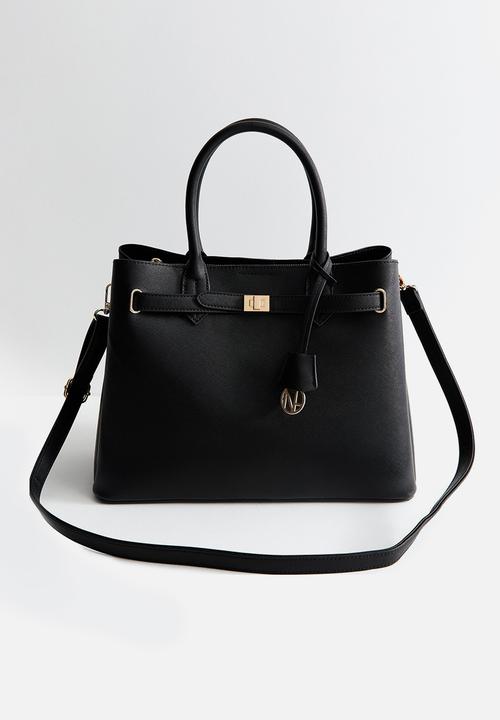 New Look - Annie Belted Saffiano - Black