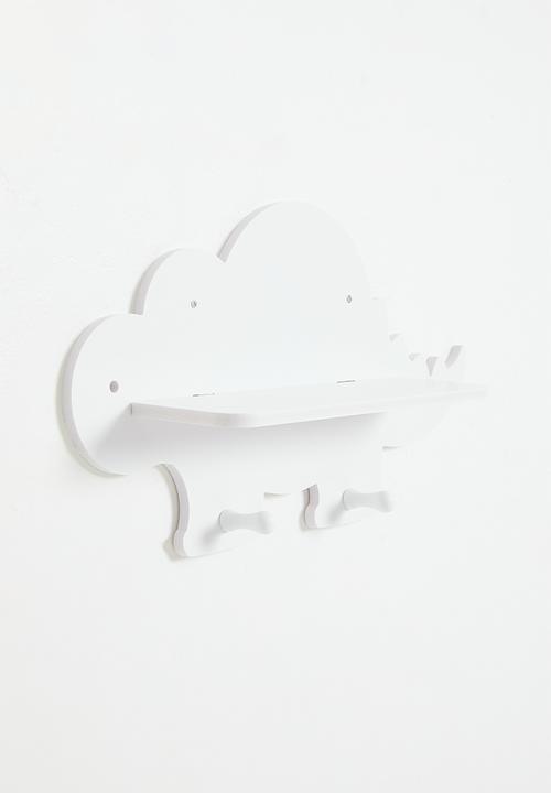 Pop Candy - Dino-shaped floating shelf - white