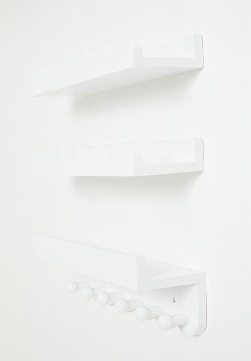 Pop Candy - Scalloped wall shelf - white
