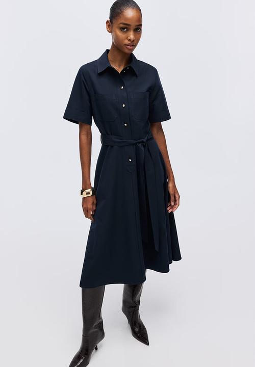 H&M - Short-sleeved shirt dress - navy blue