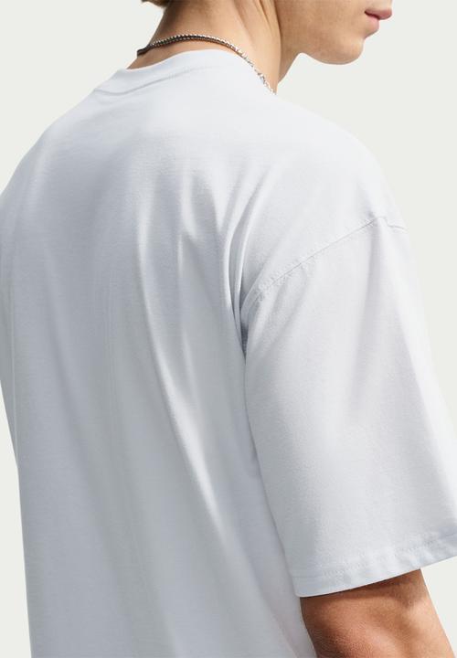 Nike -  "Reflective Shox" Loose Fit  T-Shirt - Off-White / White