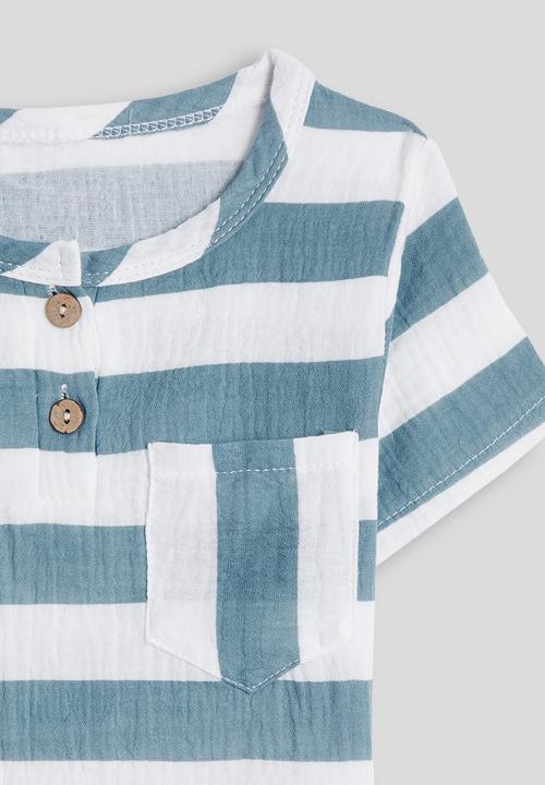 Pop Candy - Candy striped tee & shorts - grey