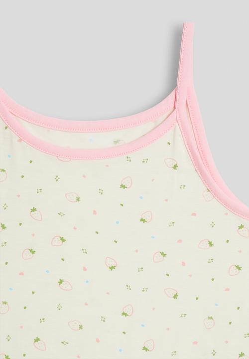 Pop Candy - Aop cami and shorts pj set - white/pink