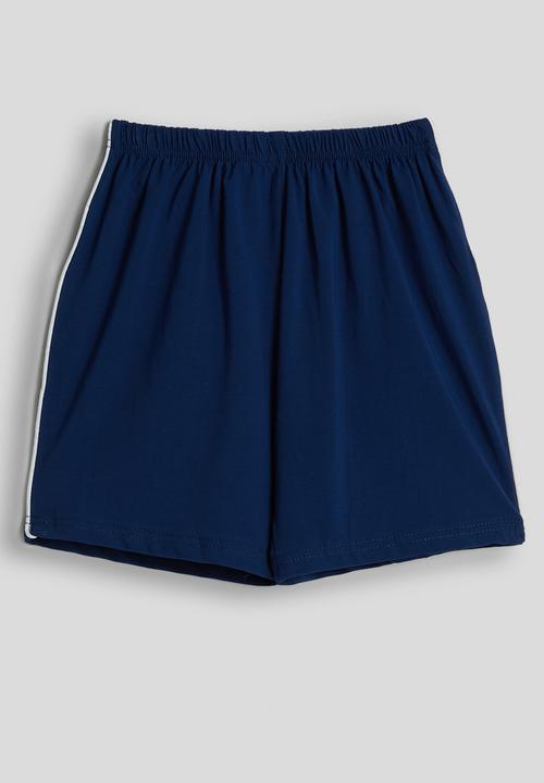 Pop Candy - Coverstitch tee & shorts - dark navy