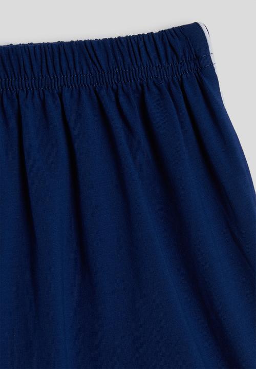 Pop Candy - Coverstitch tee & shorts - dark navy