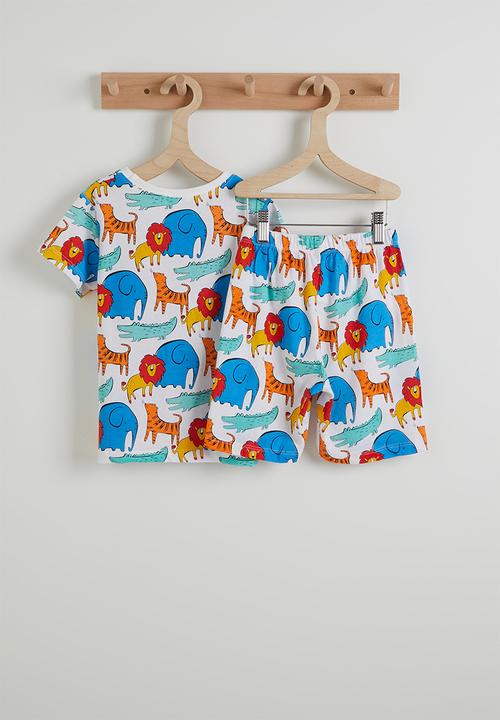 Pop Candy - Aop tee and shorts - white