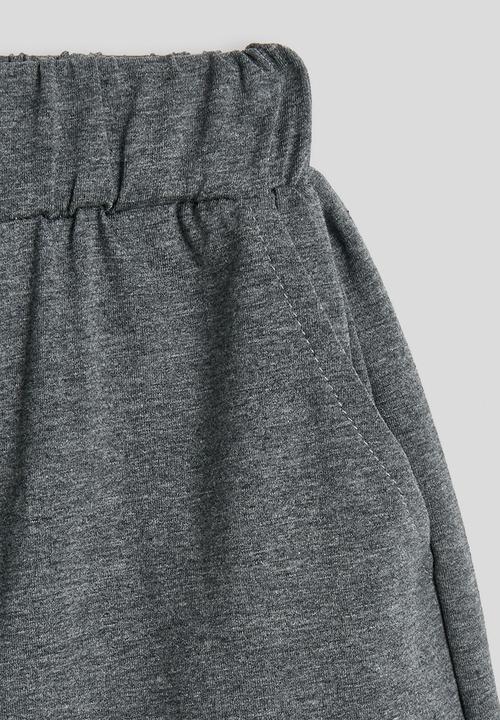 Pop Candy - Crew neck tee & shorts - black stripes & grey