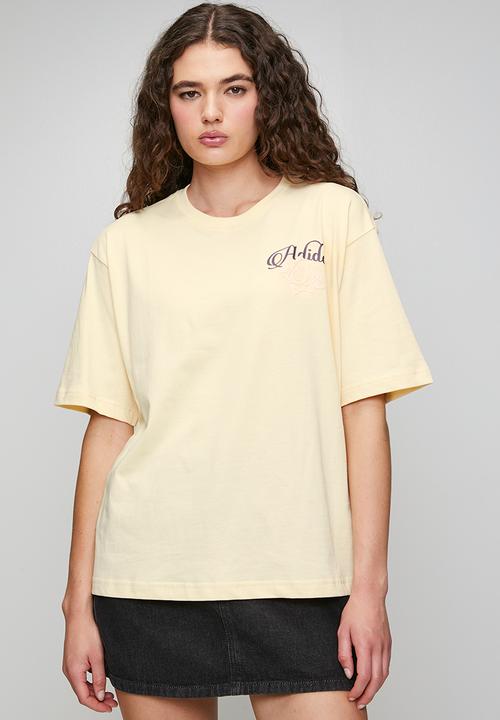 adidas Originals - Ss Flower Tee W - Warm Vanilla