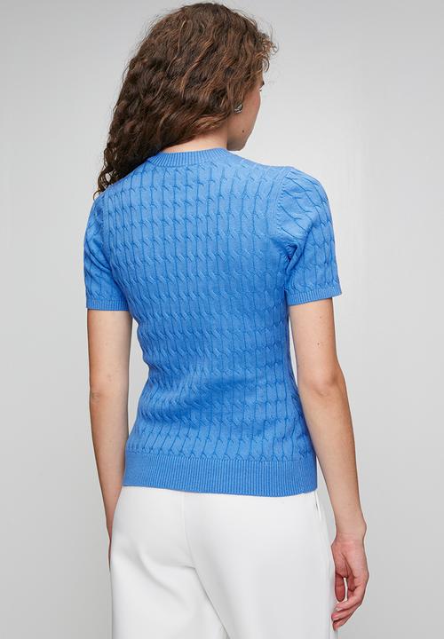 Pringle of Scotland - Pringle Faye Cashmere Blend Top  - Blue