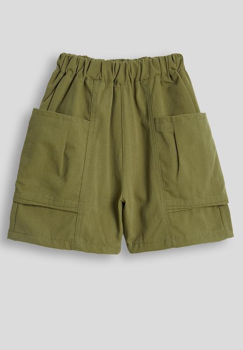 Pop Candy - Big pocket shorts - army green
